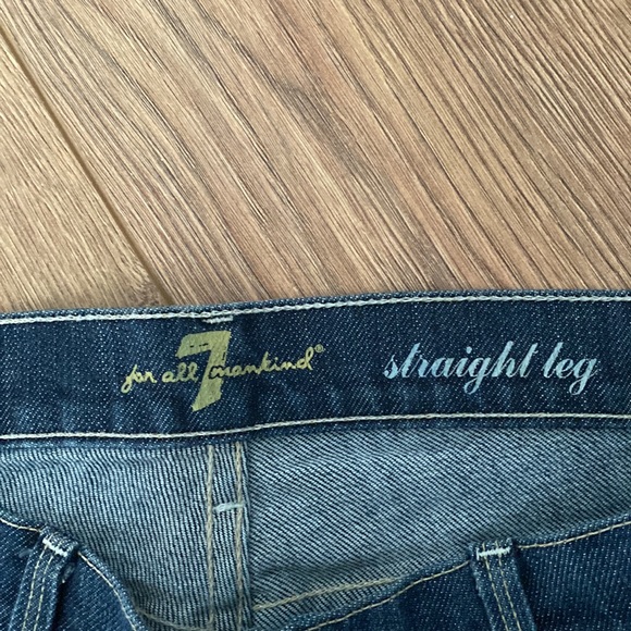 7 for all mankind straight leg denim jeans. - Picture 5 of 5